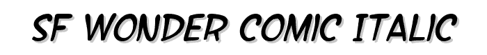 SF Wonder Comic Italic font